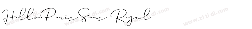 HelloParisSans Regul字体转换